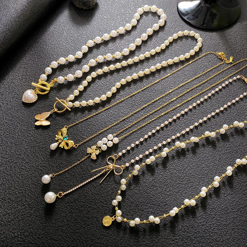 Luxurious Gold Bow Tie Tassel Necklace For Women With Zircon Inlay And 304 Stainless Steel Snake Chain
