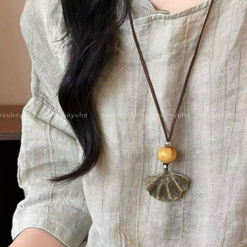 Ethnic Style Bow Tie Sweater Chain Necklace For Women In Mixed Materials Featuring Alloy Pendant, Perfect For Casual Wear