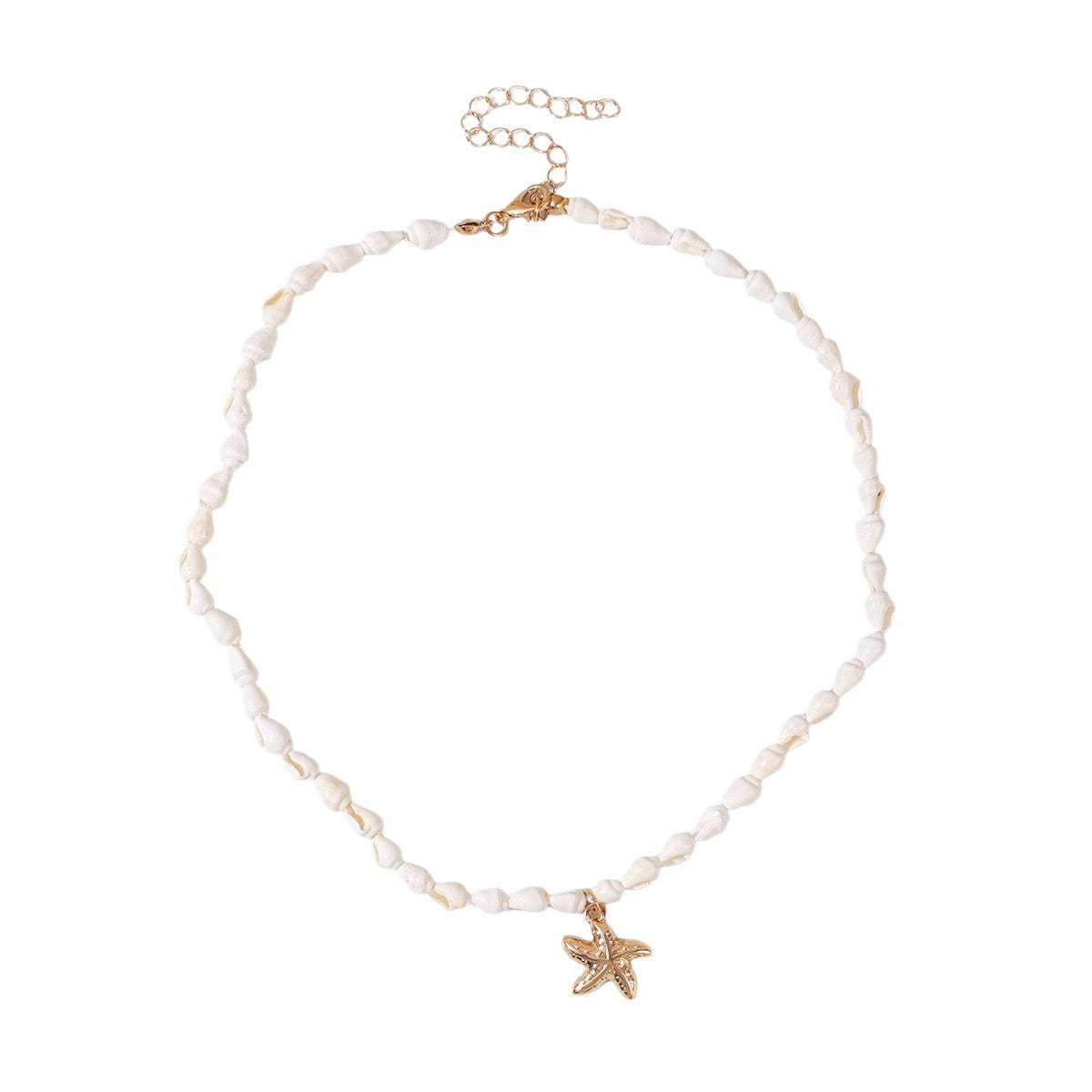 Bohemian Conch Choker Necklace For Women With Alloy Pendant And Beaded Chain
