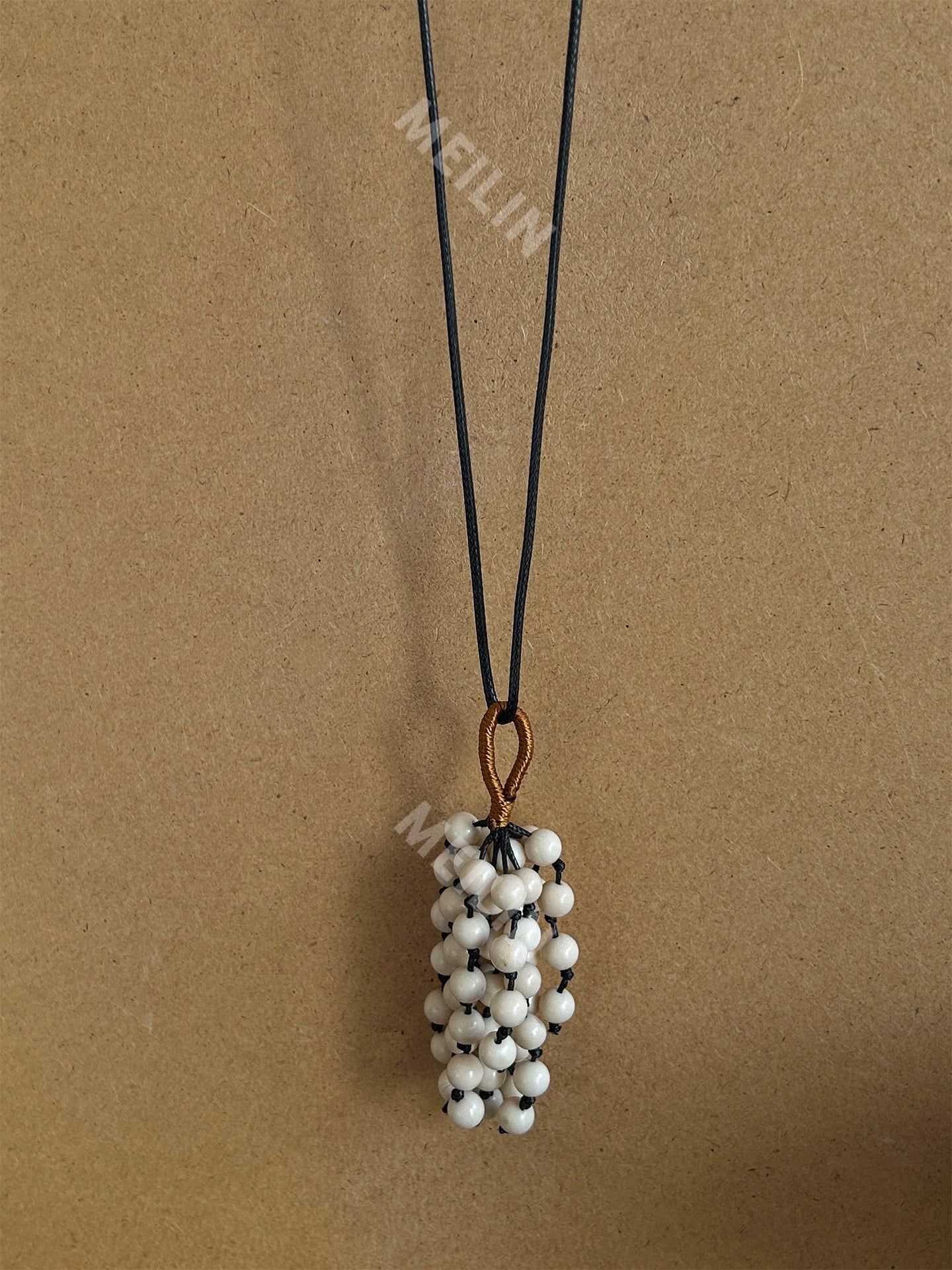 Bohemian Long Tassel Necklace For Women With Woven Leather Rope Chain Featuring Braid Craft In Mixed Materials