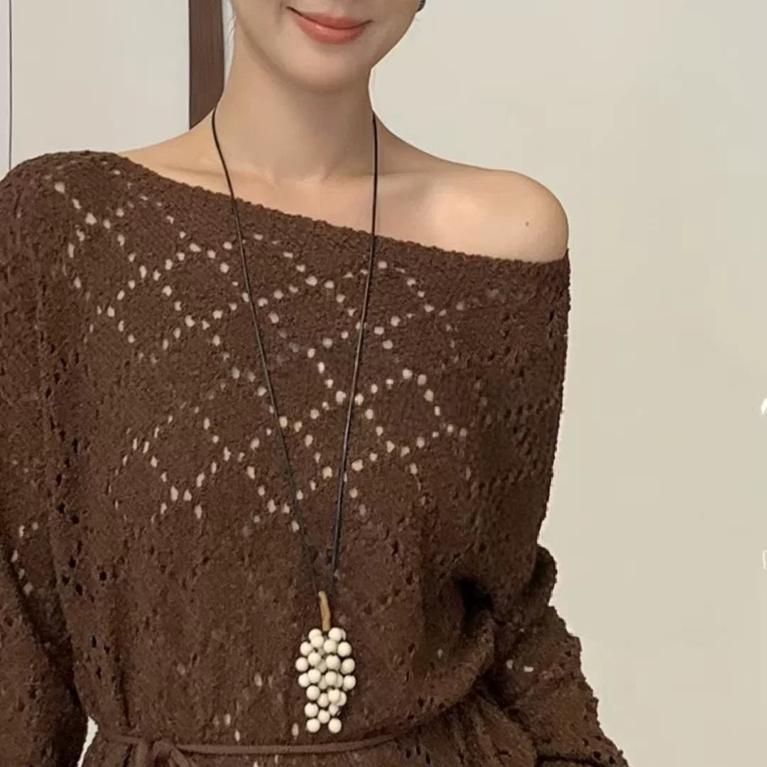 Bohemian Long Tassel Necklace For Women With Woven Leather Rope Chain Featuring Braid Craft In Mixed Materials