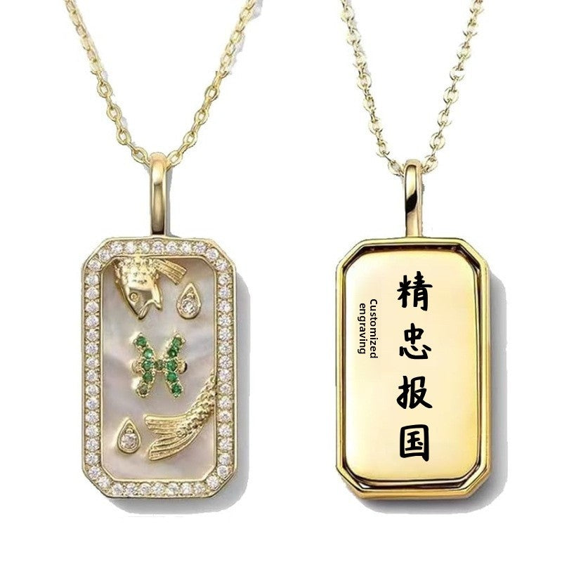 Aries Gold Necklace For Women Featuring Copper Pendant With Durable Cable Chain