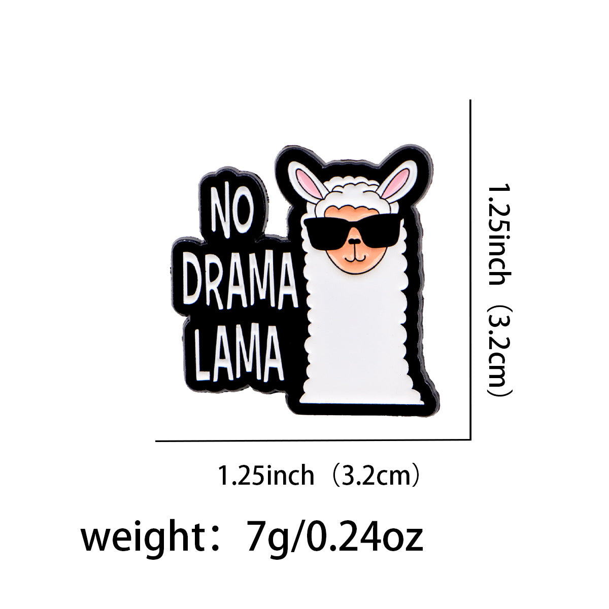 Alpaca Pin Made Of Zinc Alloy Featuring Stoving Varnish Finish