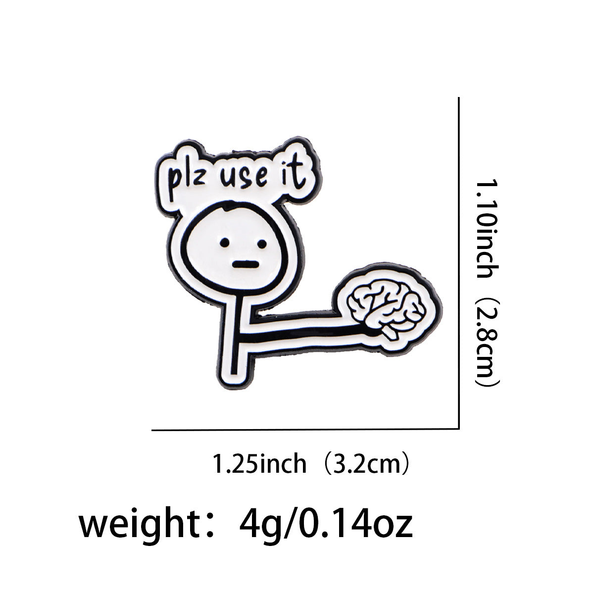 Alpaca Pin Made Of Zinc Alloy Featuring Stoving Varnish Finish