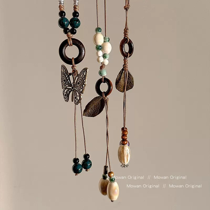 Bohemian Double Layer Feather Necklace For Women With Alloy Pendant, Perfect For Casual Wear