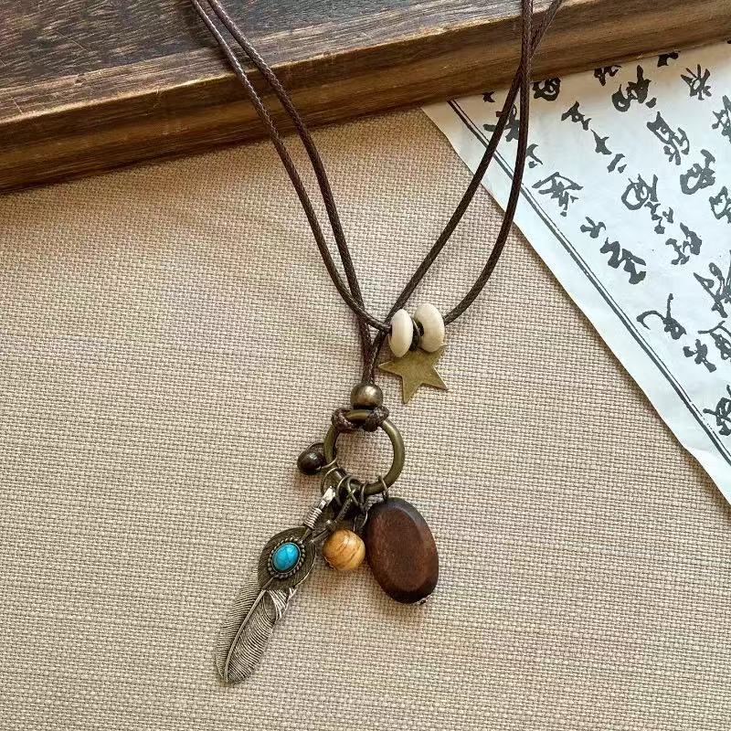 Bohemian Butterfly Tassel Necklace For Women In Mixed Materials, Perfect For Casual Wear