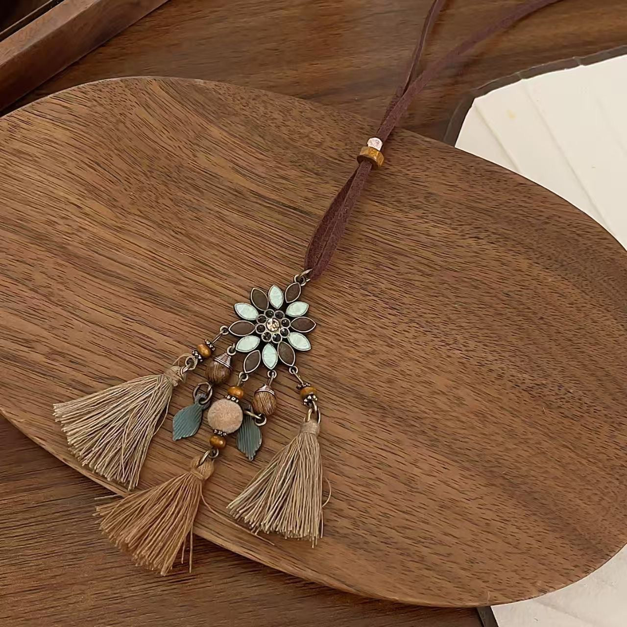 Bohemian Butterfly Tassel Necklace For Women In Mixed Materials, Perfect For Casual Wear