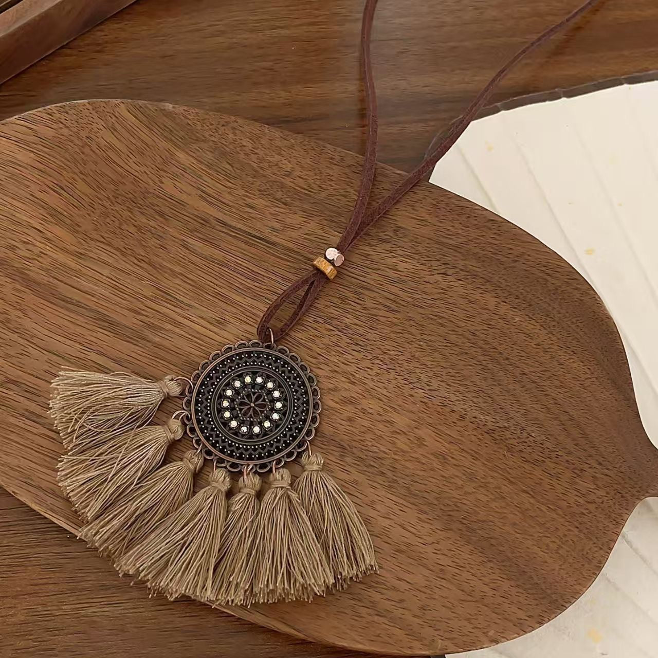 Bohemian Butterfly Tassel Necklace For Women In Mixed Materials, Perfect For Casual Wear