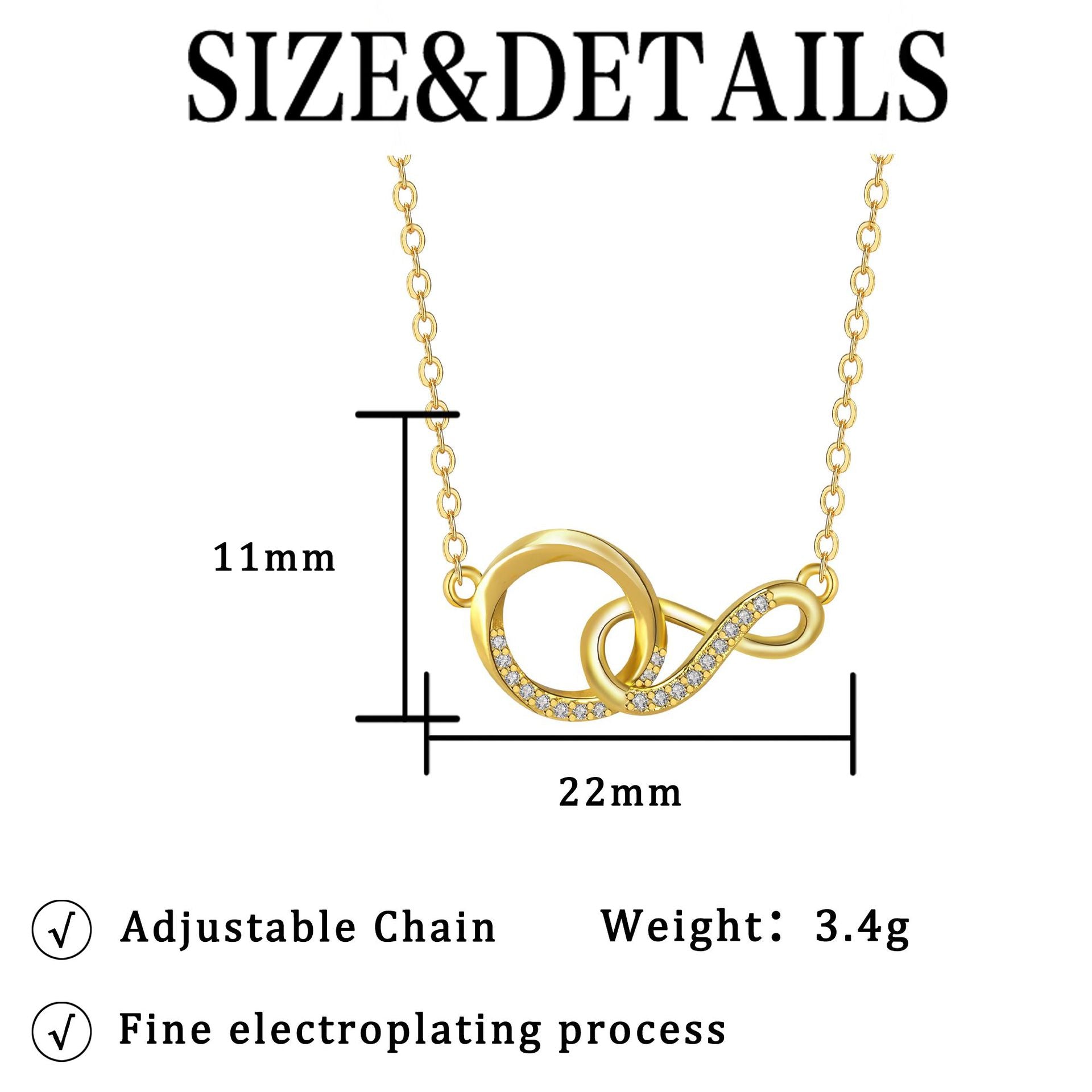 Gold Symbol Necklace For Women Featuring Real Gold Plated Copper Pendant With Cable Chain