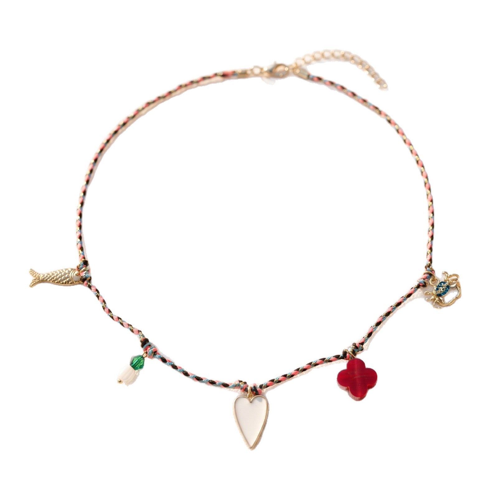 Bohemian Heart Shape Pendant Necklace For Women, Electroplated Alloy Pendant, Stylish And Unique