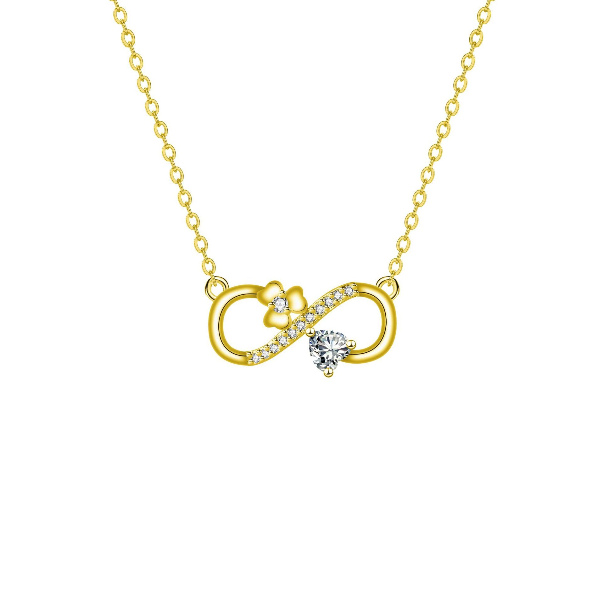 Gold Symbol Necklace For Women With Real Gold Plated Copper Pendant On Cable Chain