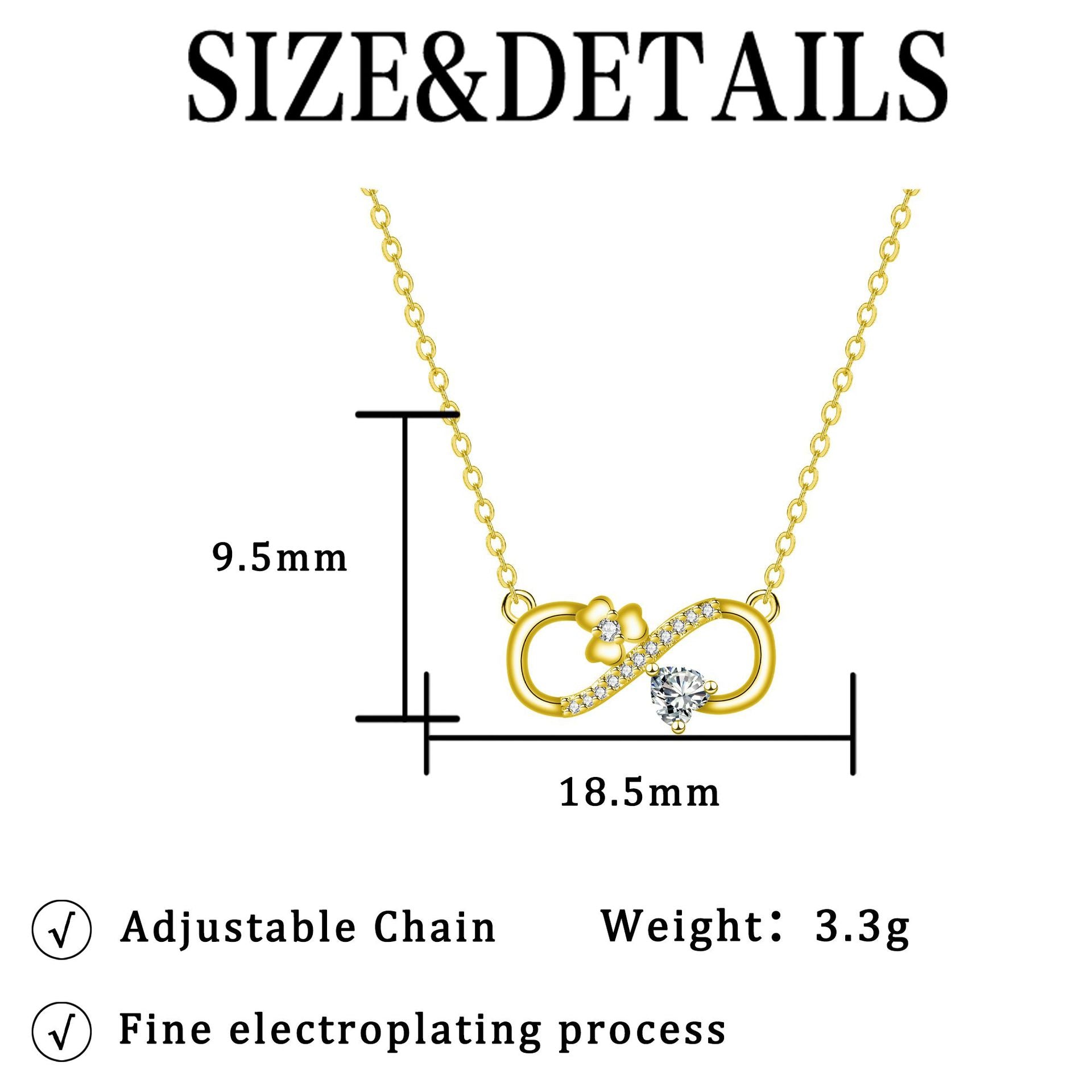 Gold Symbol Necklace For Women With Real Gold Plated Copper Pendant On Cable Chain
