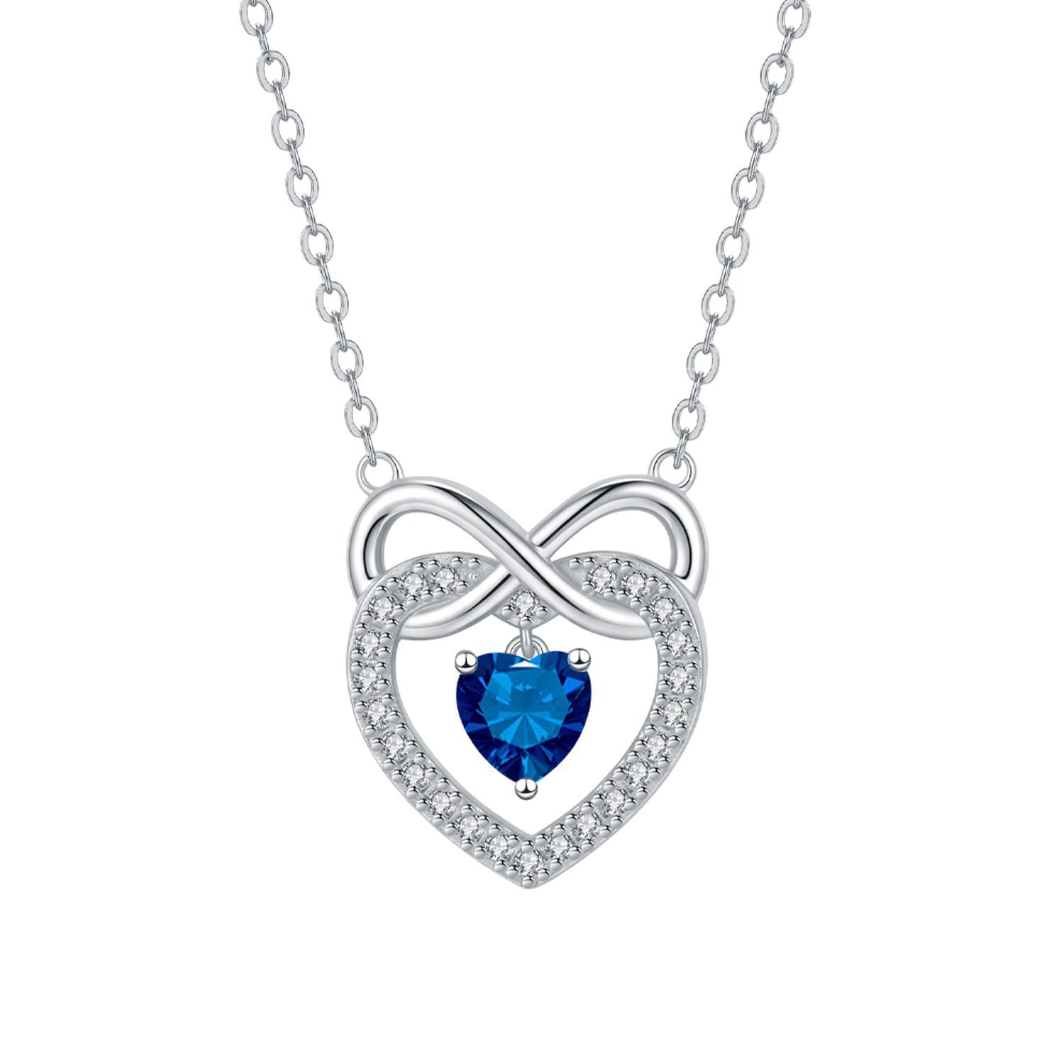 Heart Shape Necklace For Women In Champagne With Copper Pendant And Zircon Inlay On Cable Chain