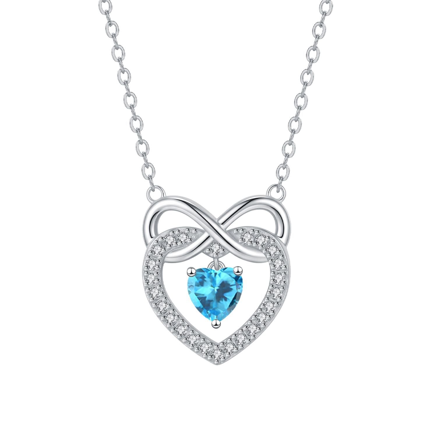 Heart Shape Necklace For Women In Champagne With Copper Pendant And Zircon Inlay On Cable Chain