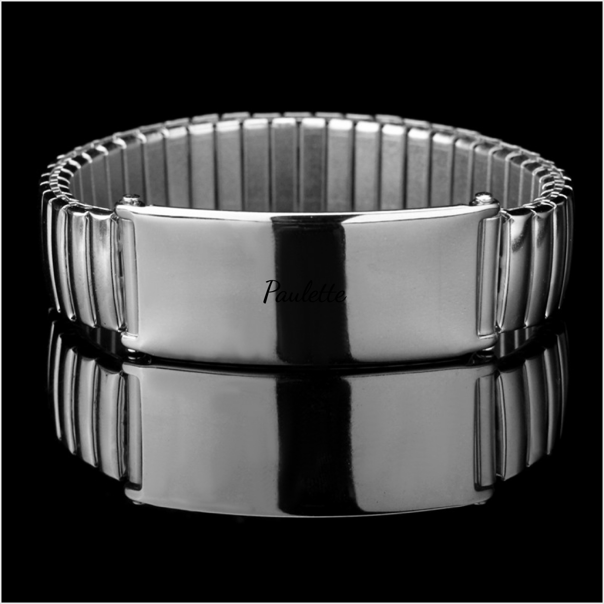 Men's Simple Style Geometric Titanium Steel Bracelet With Electroplated Design, 1 Piece