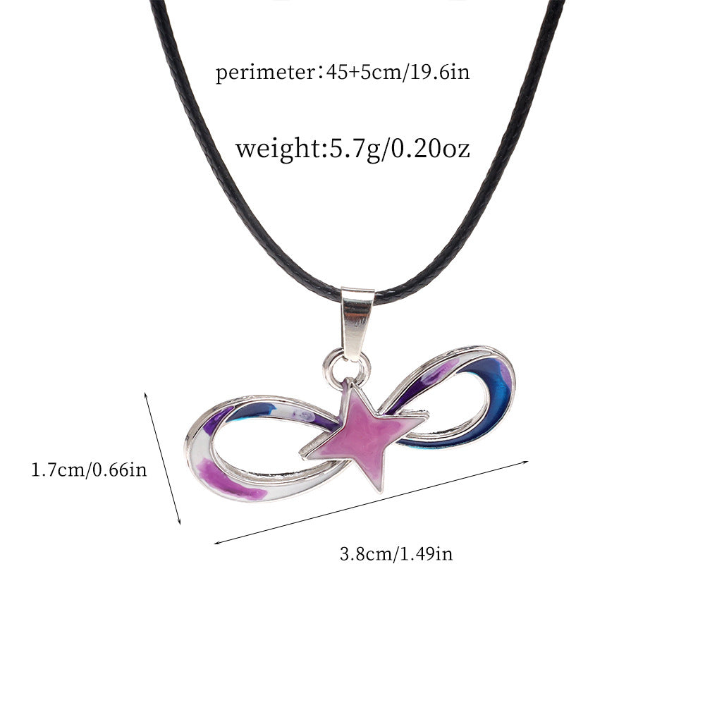 Cartoon Style Pendant Necklace For Women With Electroplated Zinc Alloy Pendant And Cord String Chain