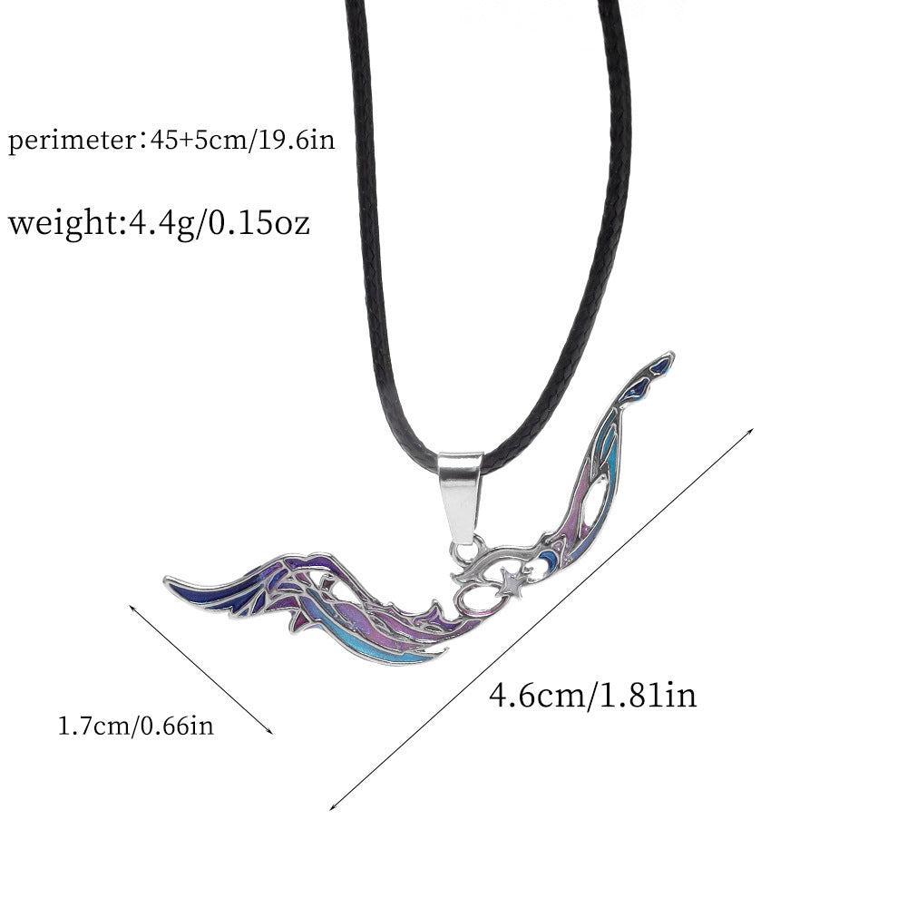 Cartoon Style Pendant Necklace For Women With Electroplated Zinc Alloy Pendant And Cord String Chain