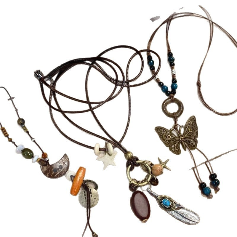 Bohemian Butterfly Necklace For Women Featuring Alloy Pendant, Perfect For Daily Wear