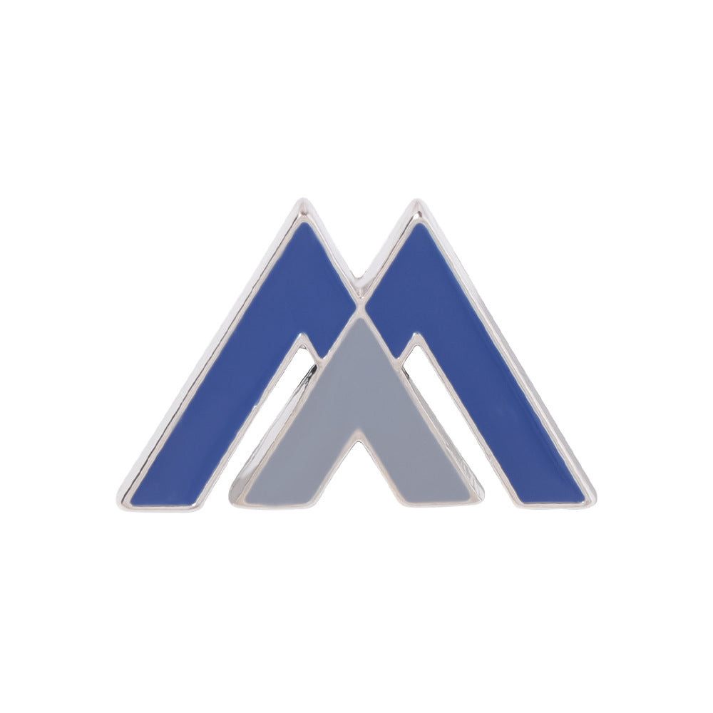 Electroplated Alloy Letter Pin In Blue