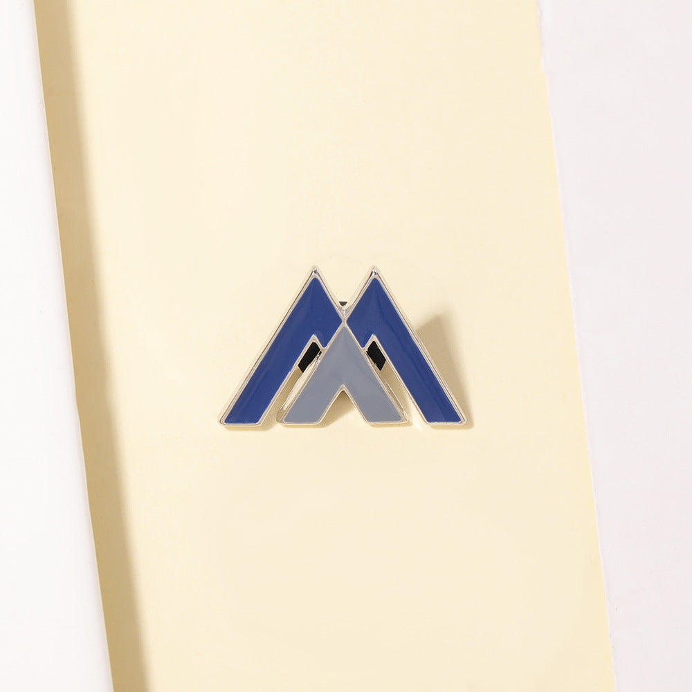 Electroplated Alloy Letter Pin In Blue