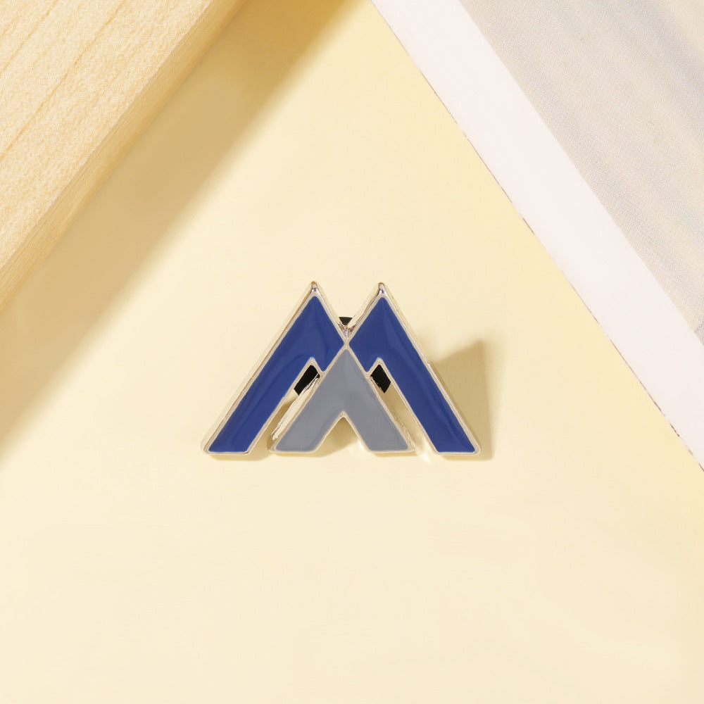Electroplated Alloy Letter Pin In Blue