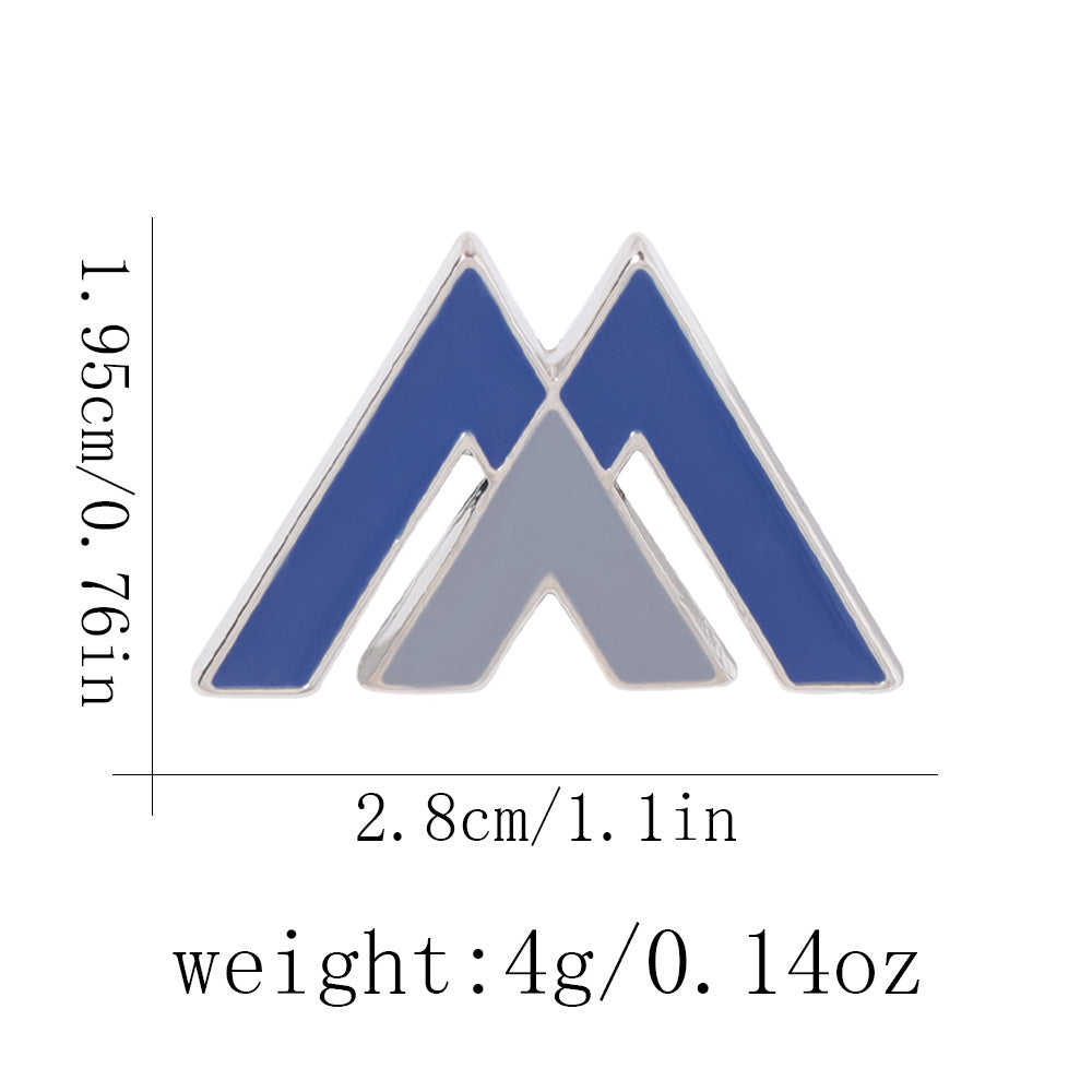 Electroplated Alloy Letter Pin In Blue