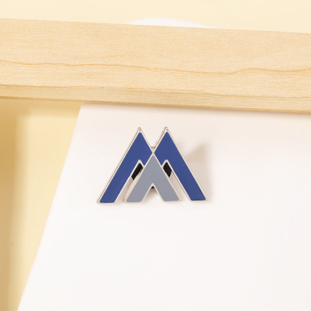 Electroplated Alloy Letter Pin In Blue