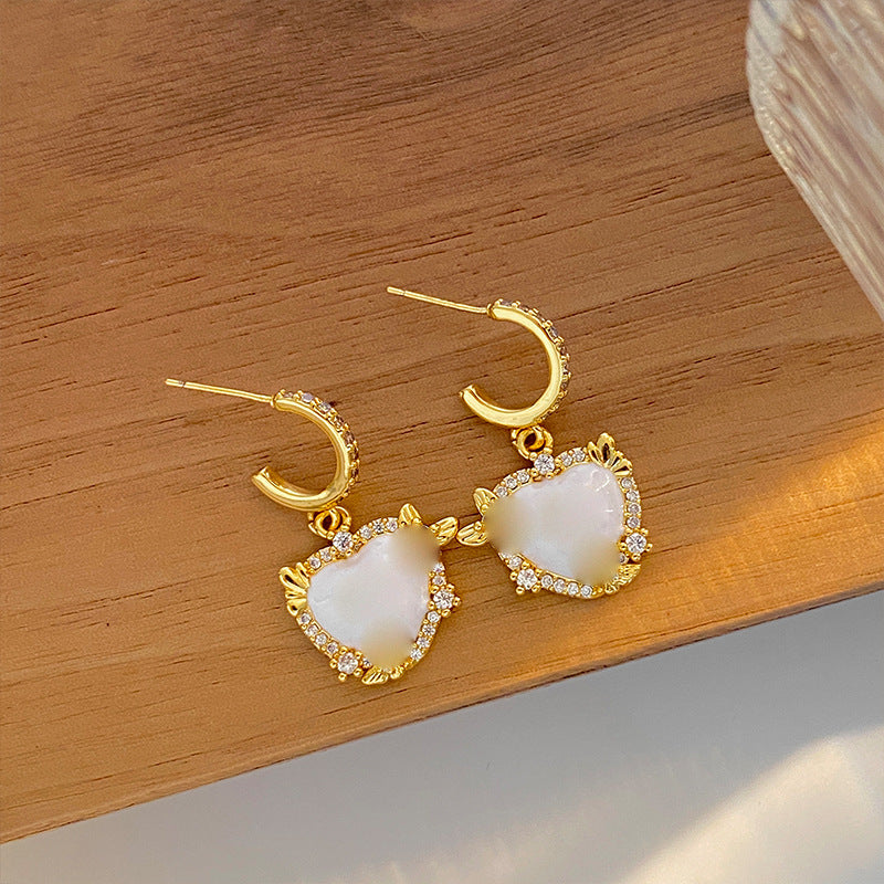 Butterfly Earrings For Women In Gold Featuring Electroplated Finish And Copper Ear Pins With Sweet Style
