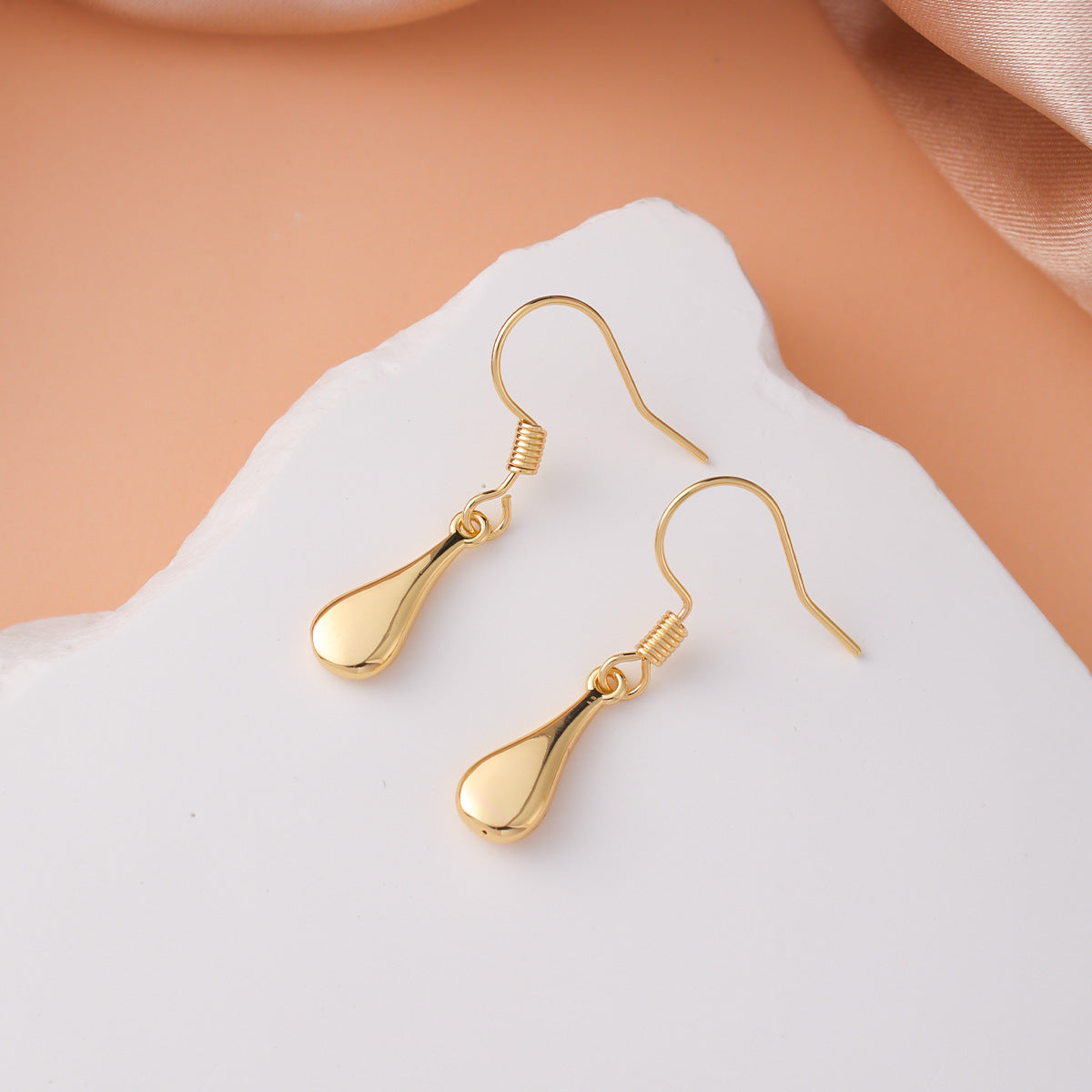 Heart Shape Earrings For Women With Copper Ear Pins, Sweet Style, Electroplated Gold Plating