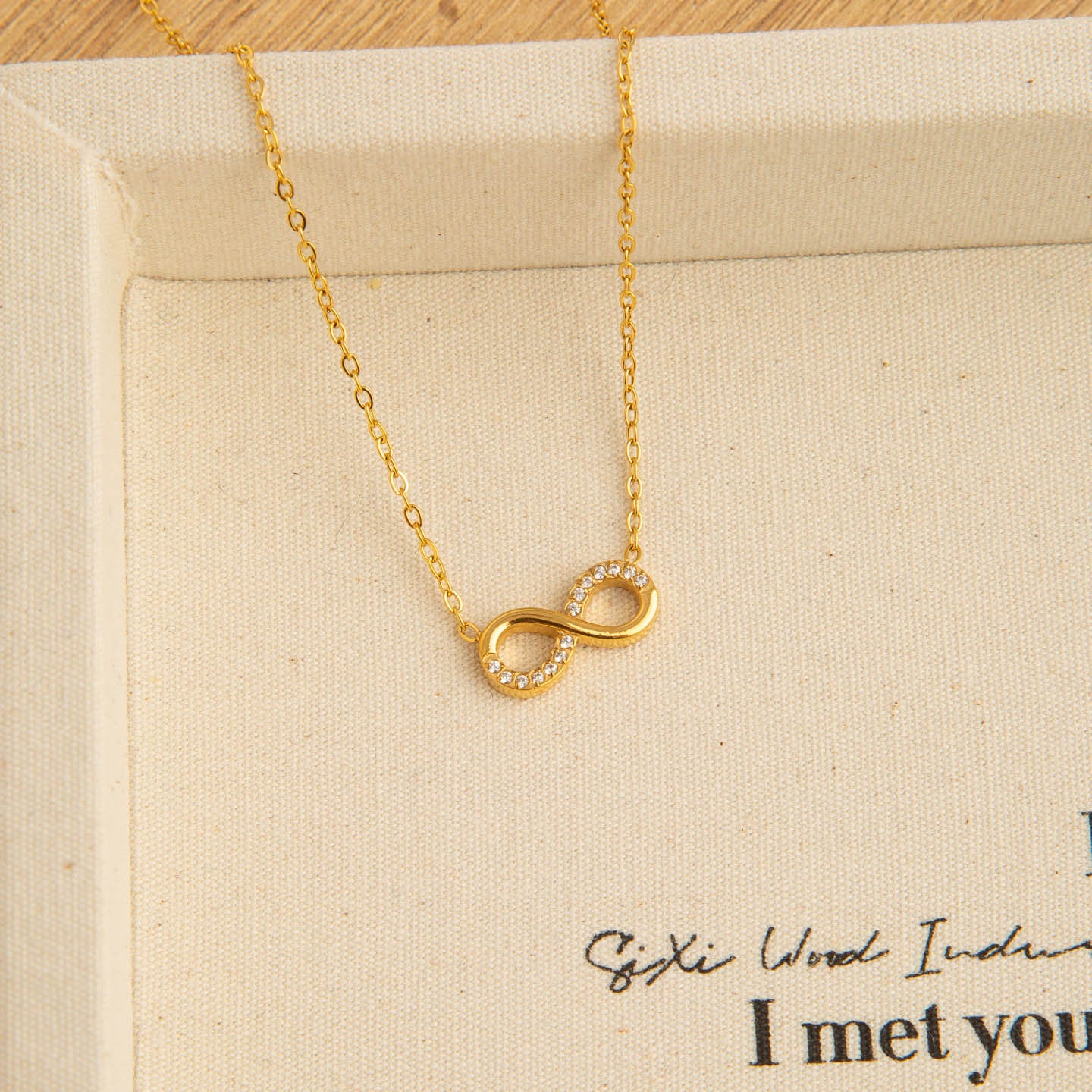 Gold Cross Pendant Necklace For Women In Electroplated Titanium Steel With Rhinestone Inlay