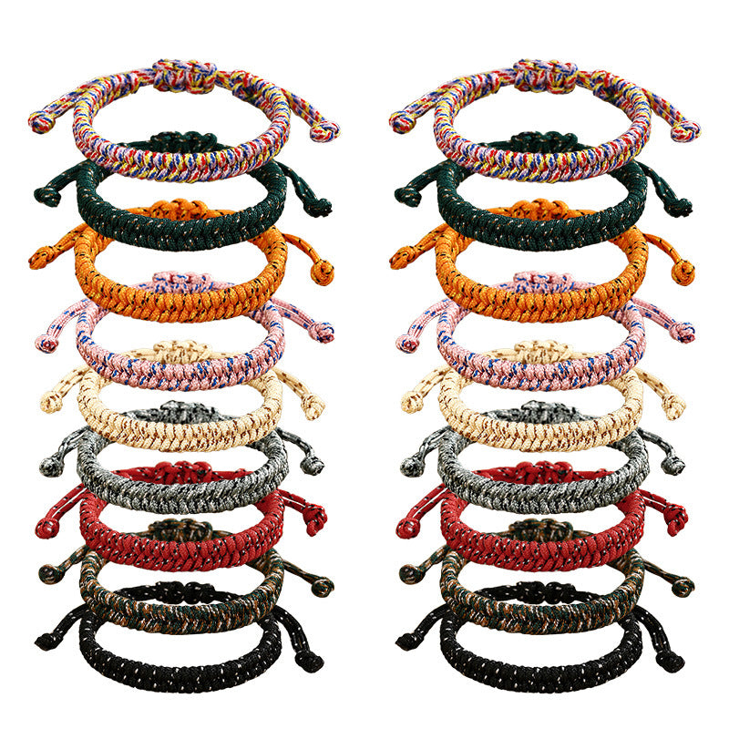 Waves Bohemian Braid Nepal Bracelets For Unisex, Featuring Durable Rope Material In Vibrant Colour