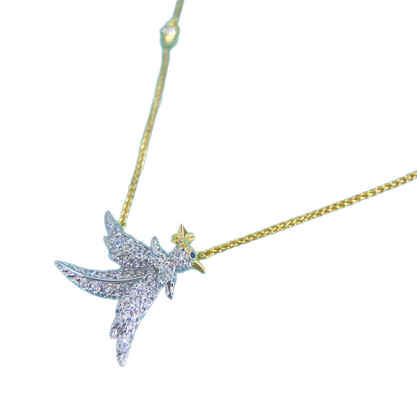Gold Letter Necklace For Women In V Gold With Diamond Inlay, Perfect For Party Wear
