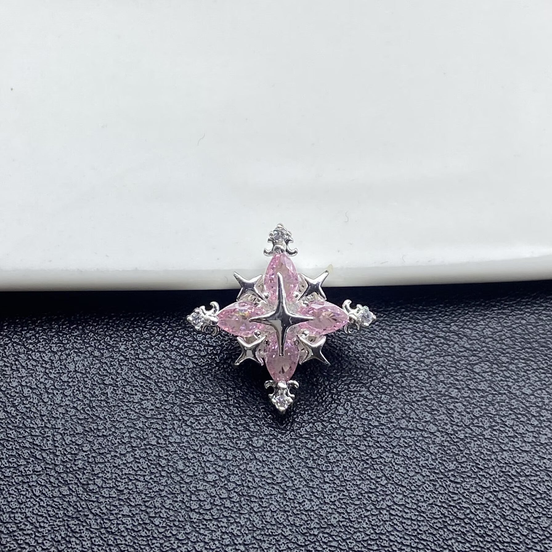 Copper Coin Spacer Bar With Rhinestones, Electroplated Finish, Hole Size 10mm+, 1 PCS/Package