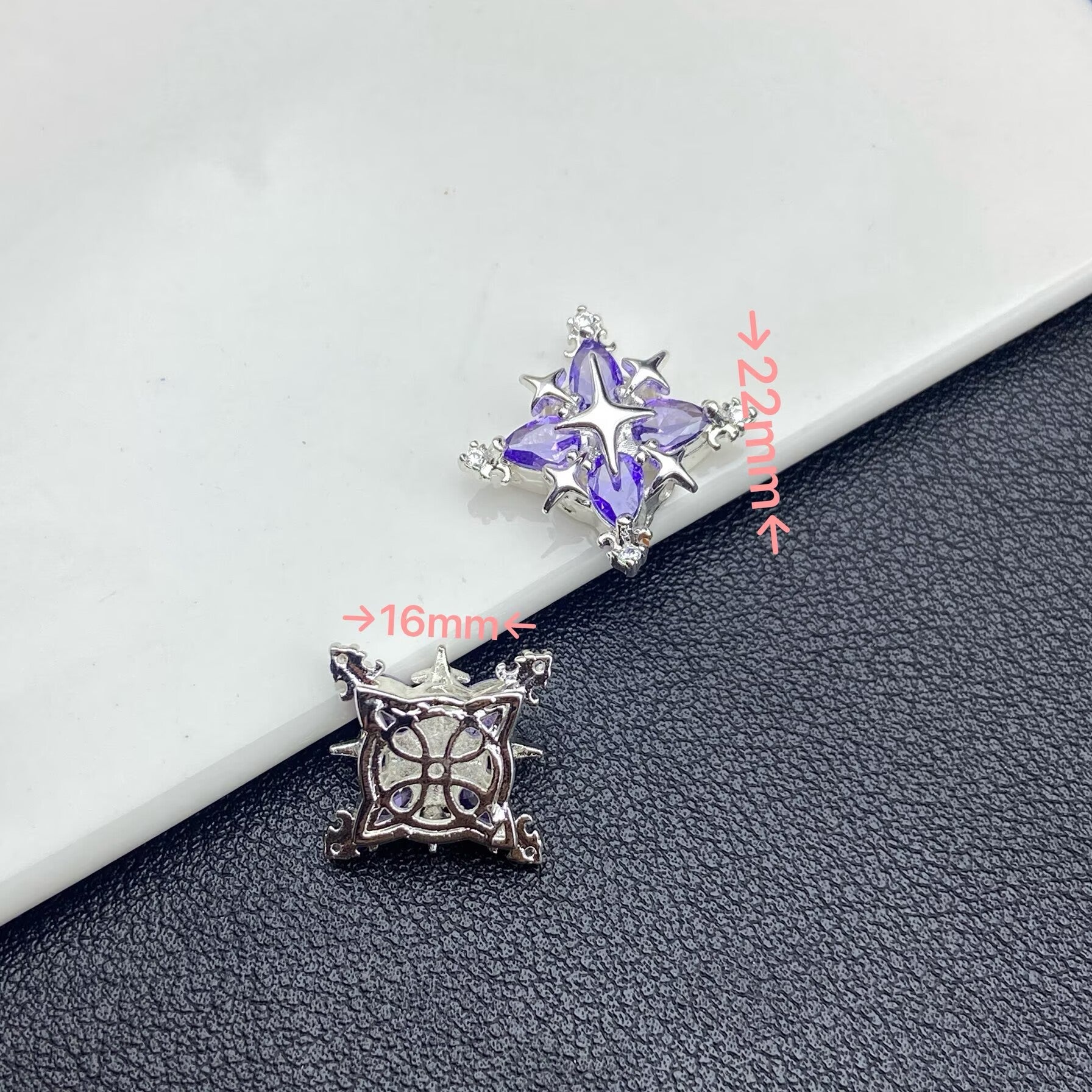 Copper Coin Spacer Bar With Rhinestones, Electroplated Finish, Hole Size 10mm+, 1 PCS/Package