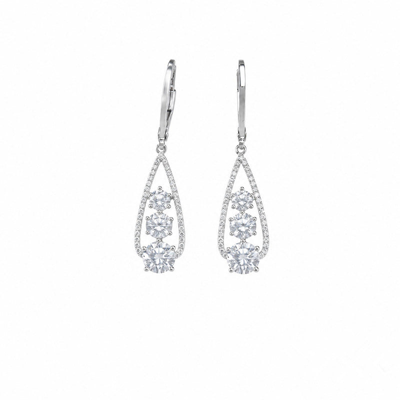 Heart Shape Earrings For Women Featuring Real Gold Plated Copper With Zircon Inlay