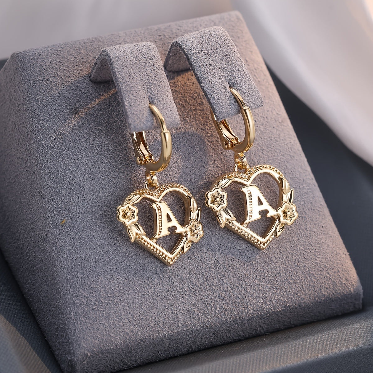 Heart Shape Earrings For Women In Sweet Style With Gold Finish Featuring 304 Stainless Steel Posts