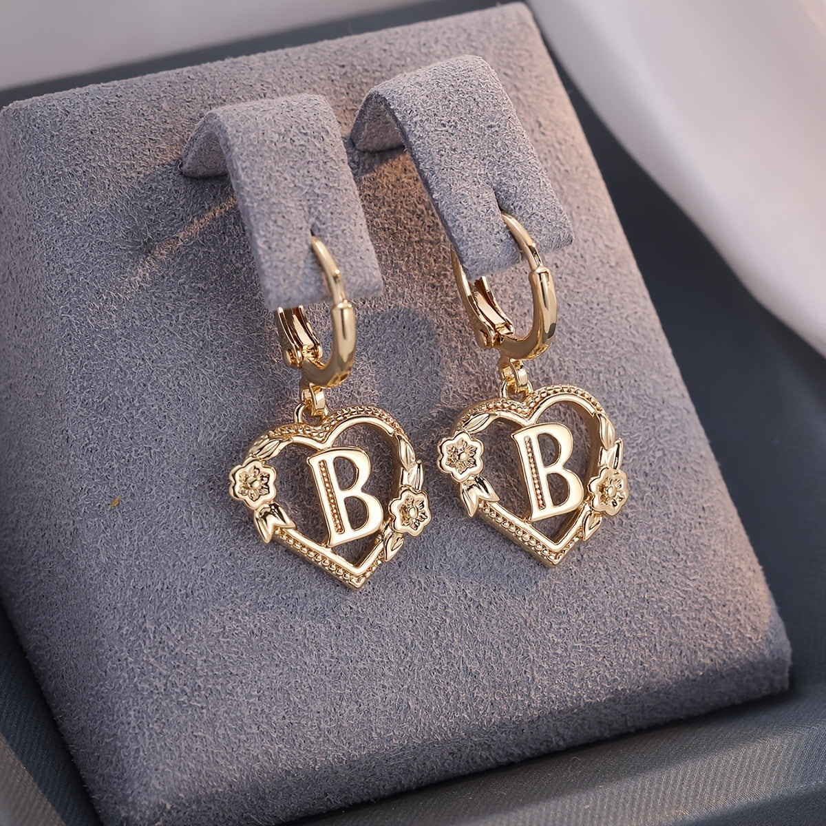 Heart Shape Earrings For Women In Sweet Style With Gold Finish Featuring 304 Stainless Steel Posts