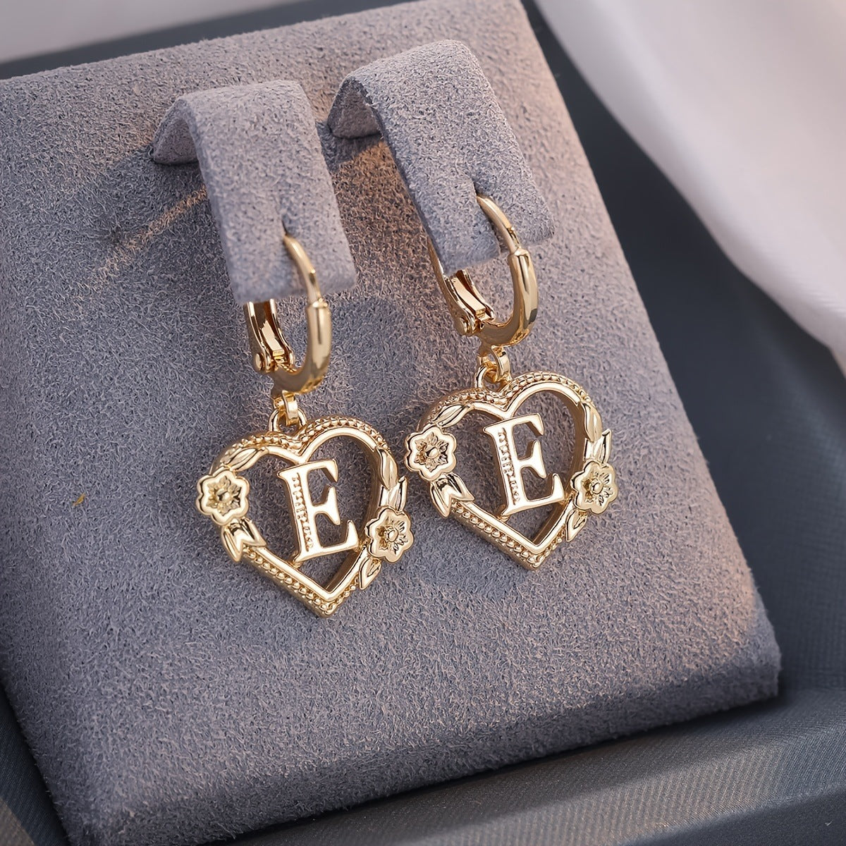 Heart Shape Earrings For Women In Sweet Style With Gold Finish Featuring 304 Stainless Steel Posts