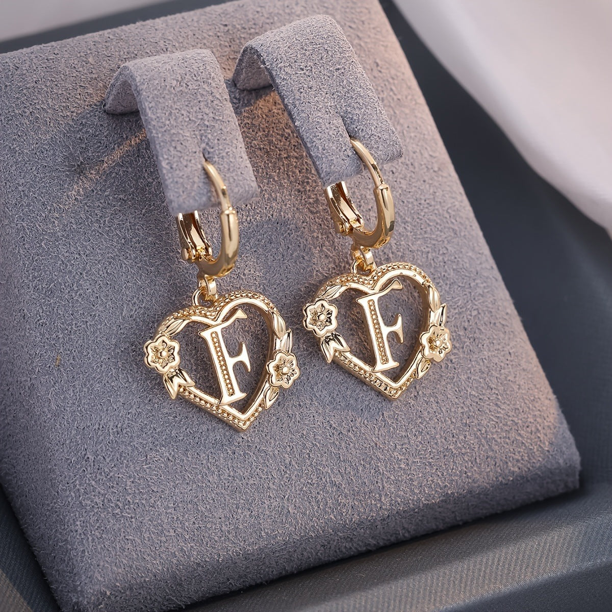 Heart Shape Earrings For Women In Sweet Style With Gold Finish Featuring 304 Stainless Steel Posts