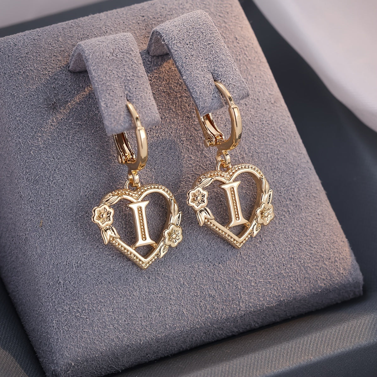 Heart Shape Earrings For Women In Sweet Style With Gold Finish Featuring 304 Stainless Steel Posts