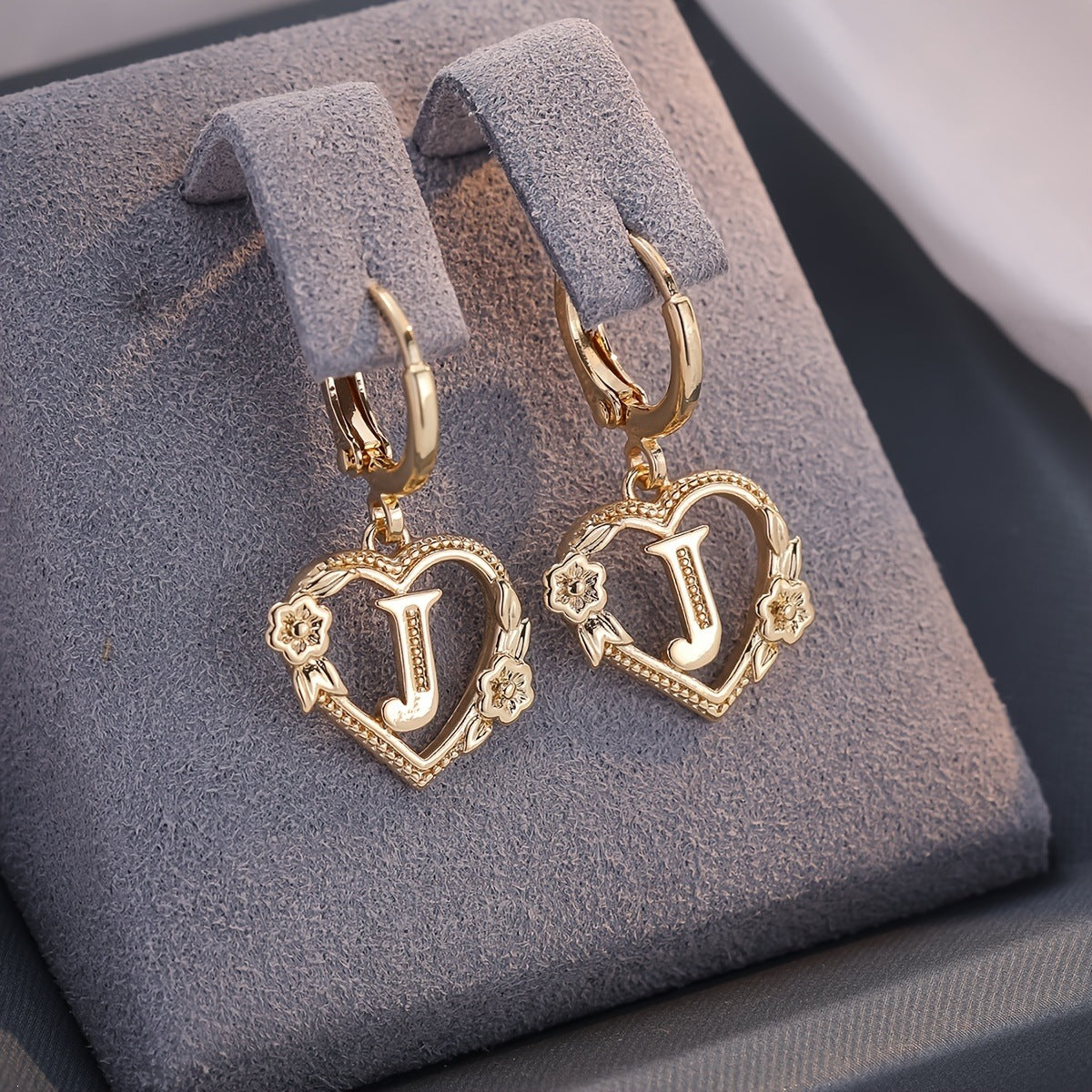 Heart Shape Earrings For Women In Sweet Style With Gold Finish Featuring 304 Stainless Steel Posts