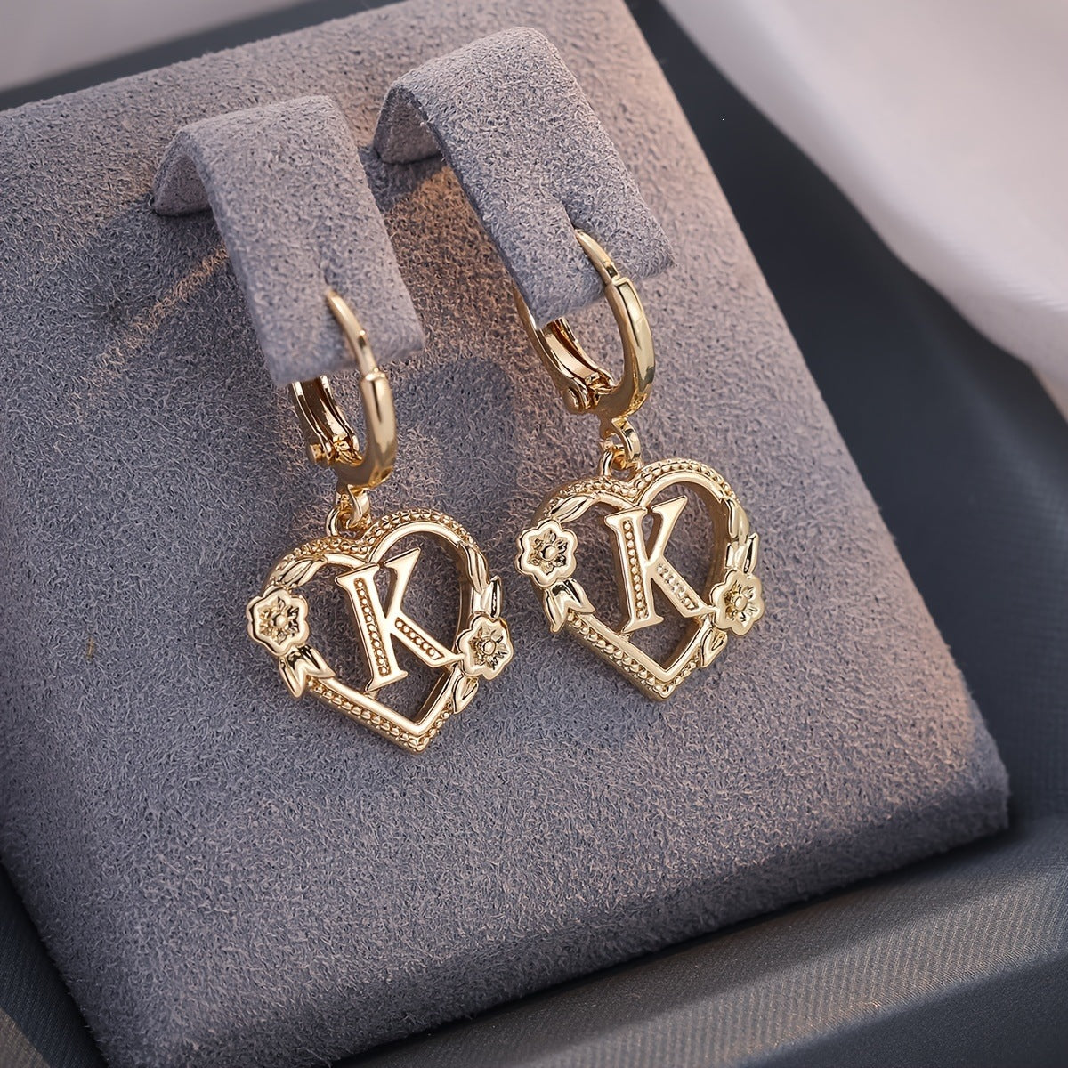 Heart Shape Earrings For Women In Sweet Style With Gold Finish Featuring 304 Stainless Steel Posts