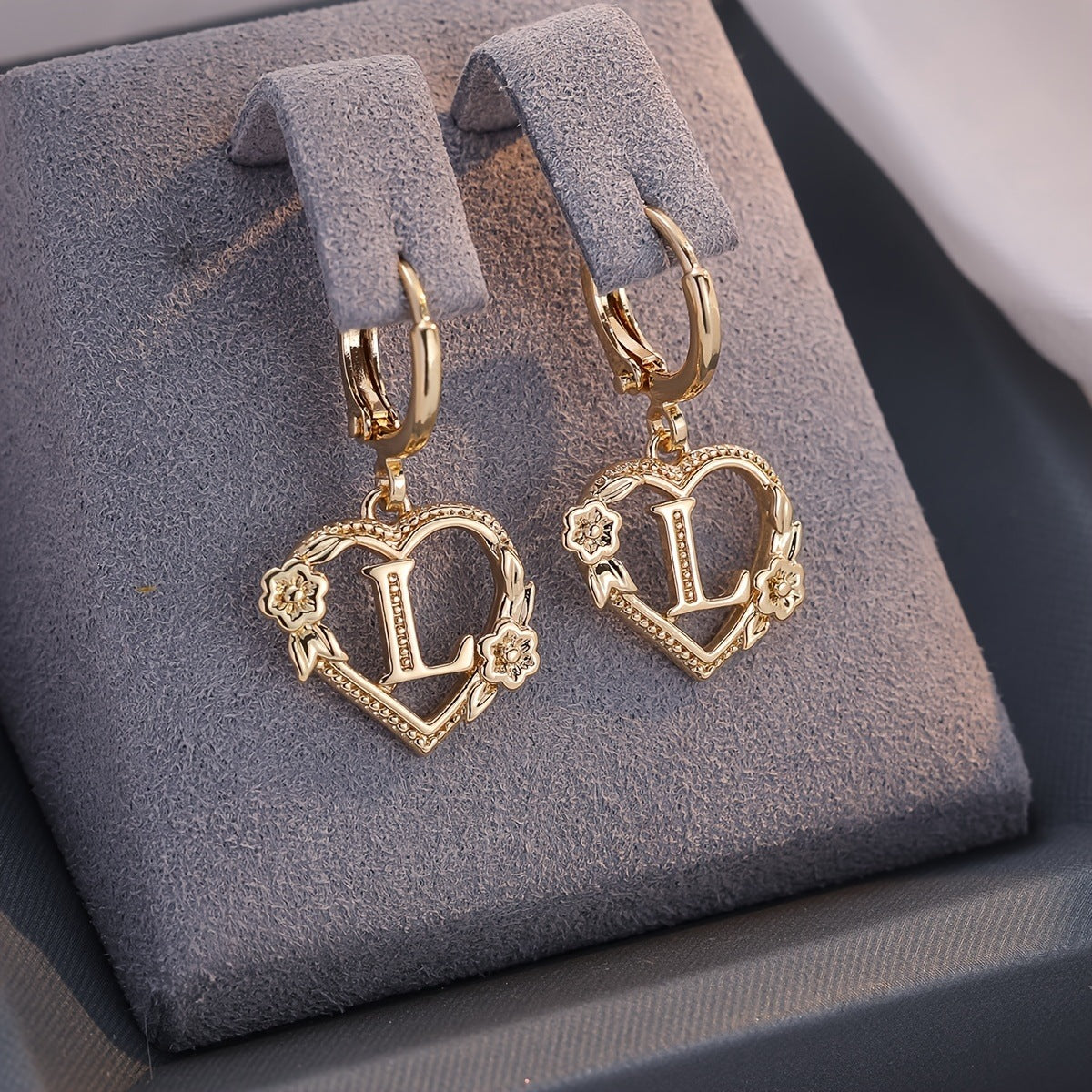 Heart Shape Earrings For Women In Sweet Style With Gold Finish Featuring 304 Stainless Steel Posts