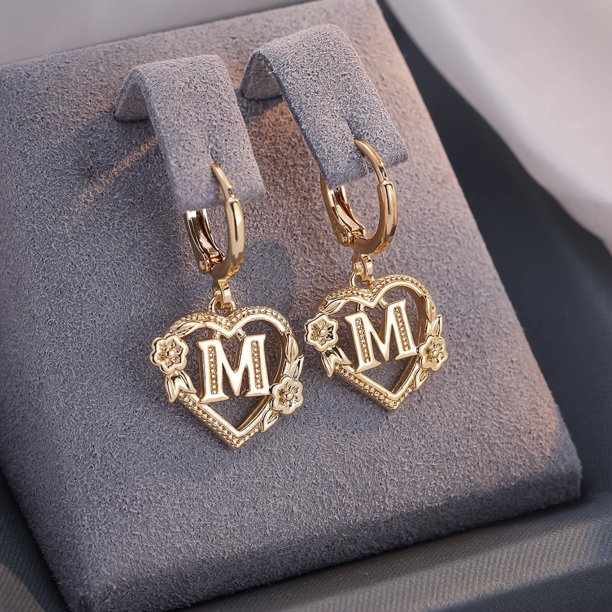 Heart Shape Earrings For Women In Sweet Style With Gold Finish Featuring 304 Stainless Steel Posts