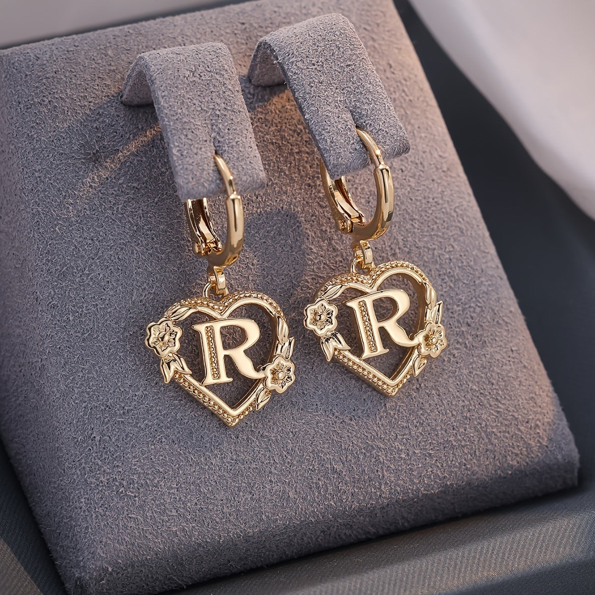 Heart Shape Earrings For Women In Sweet Style With Gold Finish Featuring 304 Stainless Steel Posts