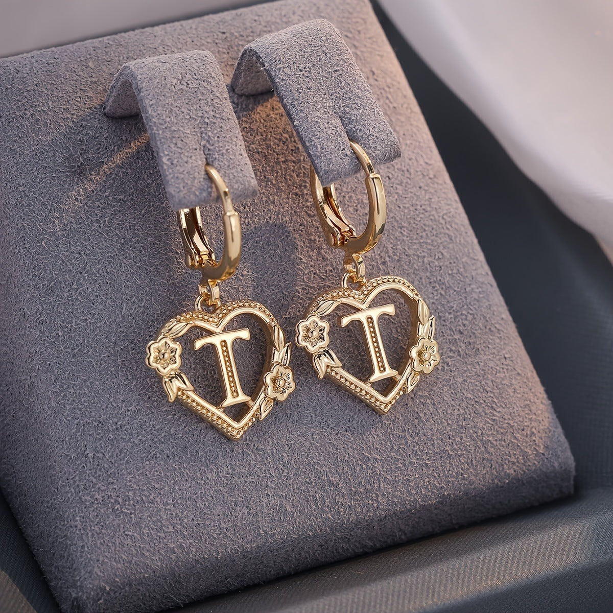 Heart Shape Earrings For Women In Sweet Style With Gold Finish Featuring 304 Stainless Steel Posts