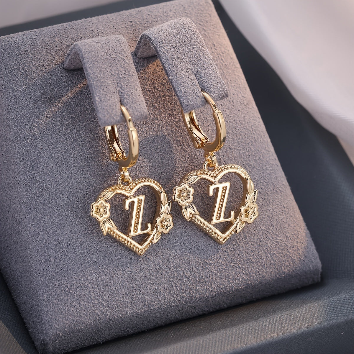 Heart Shape Earrings For Women In Sweet Style With Gold Finish Featuring 304 Stainless Steel Posts