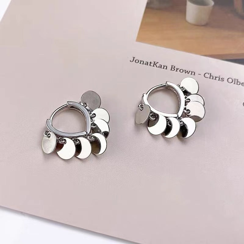 Heart Shape Clip Earrings For Women In Silver, Zinc Alloy With Electroplated Finish And 925 Sterling Silver Posts