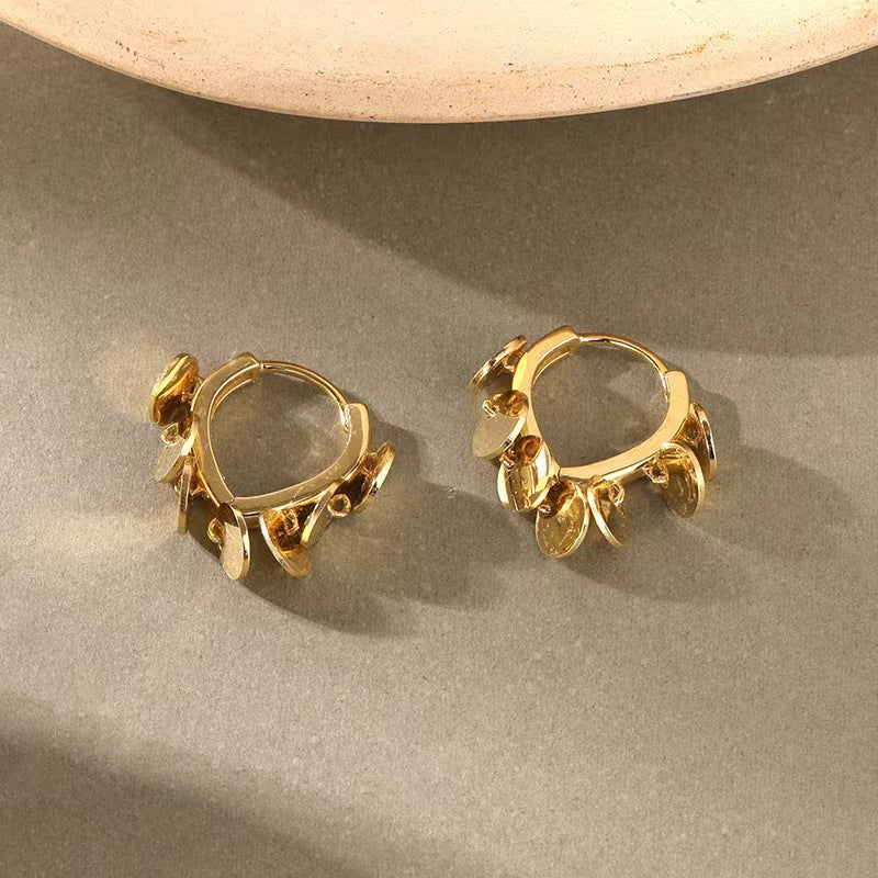 Heart Shape Clip Earrings For Women In Silver, Zinc Alloy With Electroplated Finish And 925 Sterling Silver Posts