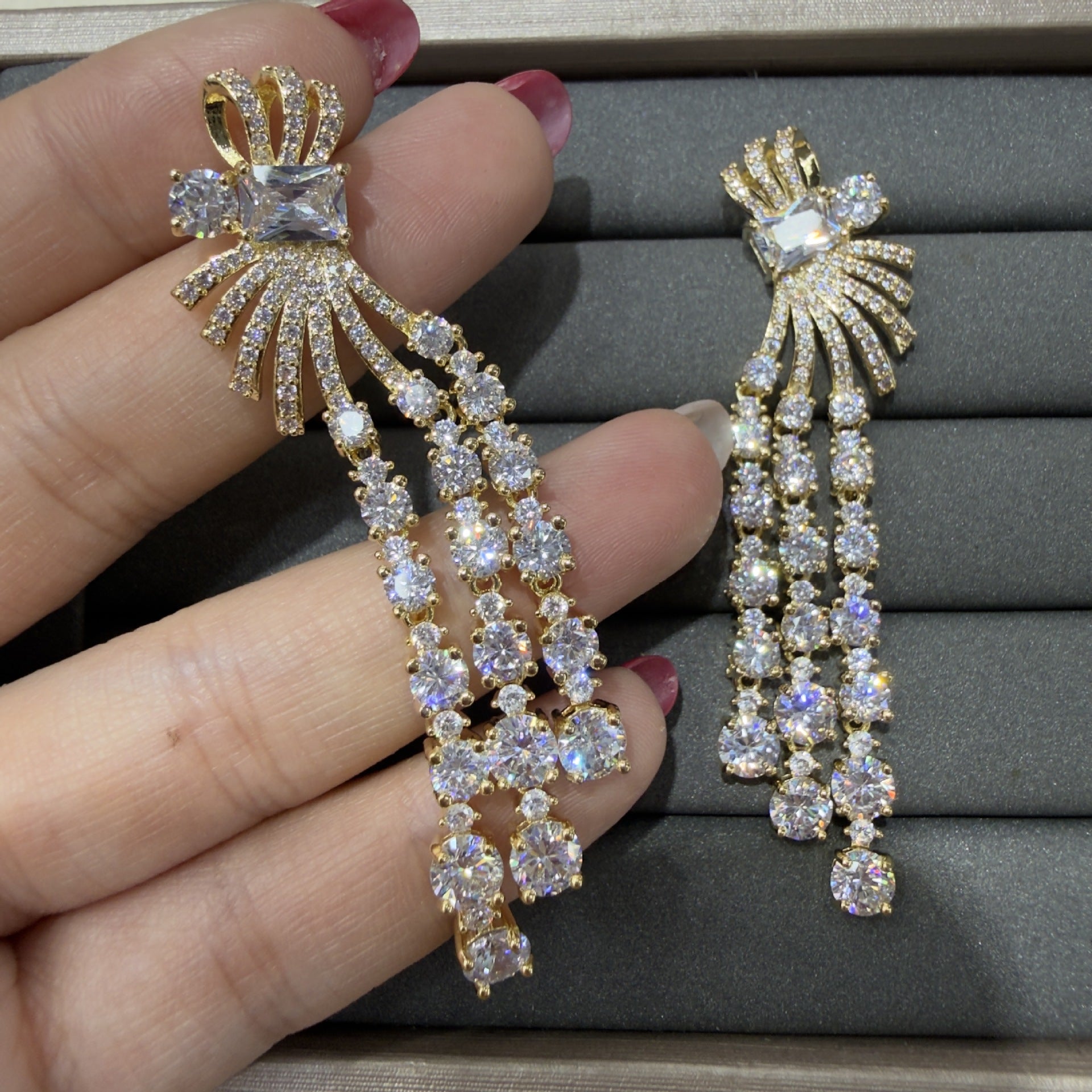 Bow Tie Tassel Earrings For Women In Silver Featuring 925 Sterling Silver Ear Pins And Copper Material